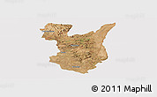 Satellite Panoramic Map of Goromonzi, cropped outside