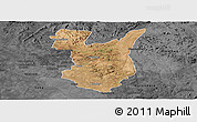 Satellite Panoramic Map of Goromonzi, darken, desaturated
