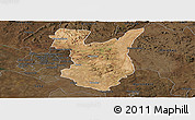 Satellite Panoramic Map of Goromonzi, darken