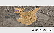Satellite Panoramic Map of Goromonzi, darken, semi-desaturated
