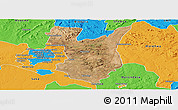 Satellite Panoramic Map of Goromonzi, political outside