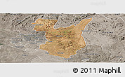 Satellite Panoramic Map of Goromonzi, semi-desaturated