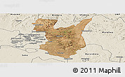 Satellite Panoramic Map of Goromonzi, shaded relief outside