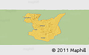 Savanna Style Panoramic Map of Goromonzi, single color outside