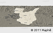 Shaded Relief Panoramic Map of Goromonzi, darken