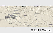 Shaded Relief Panoramic Map of Goromonzi