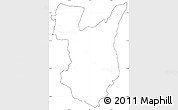 Blank Simple Map of Goromonzi, cropped outside, no labels