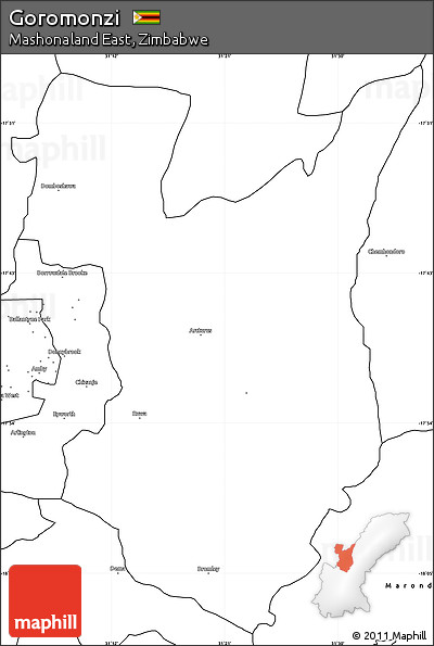 Blank Simple Map of Goromonzi