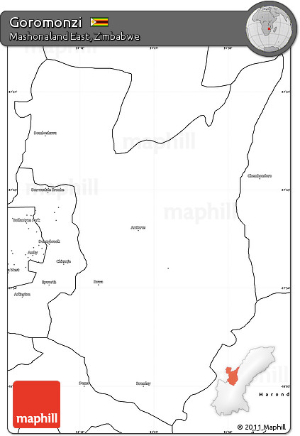 Blank Simple Map of Goromonzi