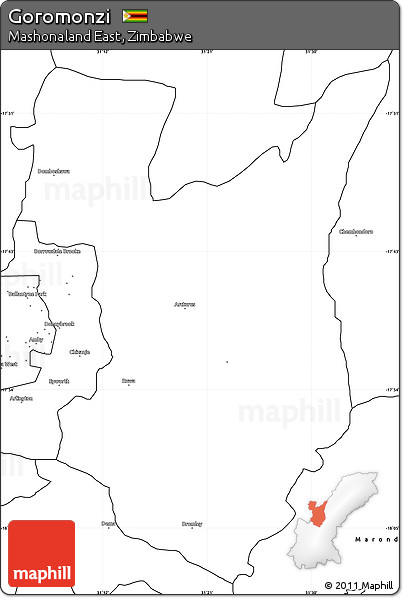 Blank Simple Map of Goromonzi