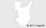 Classic Style Simple Map of Goromonzi, cropped outside