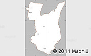 Gray Simple Map of Goromonzi, cropped outside