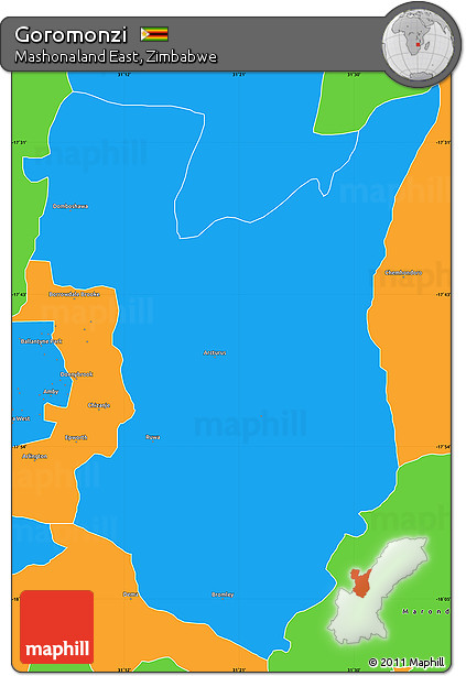 Political Simple Map of Goromonzi