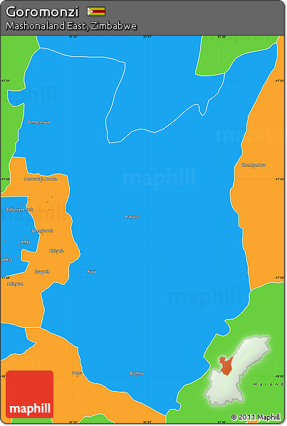 Political Simple Map of Goromonzi