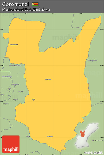 Savanna Style Simple Map of Goromonzi