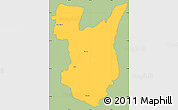 Savanna Style Simple Map of Goromonzi, single color outside