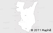 Silver Style Simple Map of Goromonzi, cropped outside