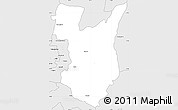 Silver Style Simple Map of Goromonzi