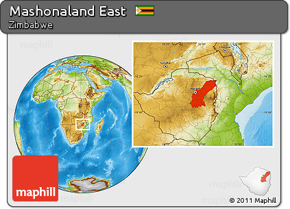 Physical Location Map of Mashonaland East