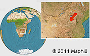 Satellite Location Map of Mashonaland East, within the entire country