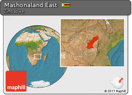 Satellite Location Map of Mashonaland East