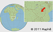 Savanna Style Location Map of Mashonaland East, within the entire country