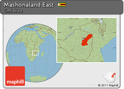 Savanna Style Location Map of Mashonaland East