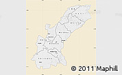 Classic Style Map of Mashonaland East, single color outside