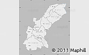 Gray Map of Mashonaland East, single color outside