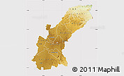 Physical Map of Mashonaland East, cropped outside