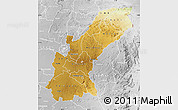 Physical Map of Mashonaland East, lighten, desaturated