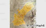 Physical Map of Mashonaland East, semi-desaturated