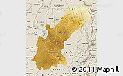 Physical Map of Mashonaland East, shaded relief outside