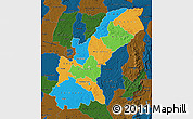 Political Map of Mashonaland East, darken