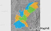 Political Map of Mashonaland East, desaturated