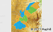 Political Map of Mashonaland East, physical outside