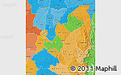 Political Map of Mashonaland East, political shades outside