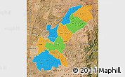 Political Map of Mashonaland East, satellite outside