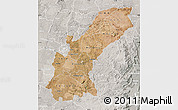 Satellite Map of Mashonaland East, lighten, semi-desaturated