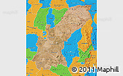 Satellite Map of Mashonaland East, political outside