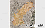 Satellite Map of Mashonaland East, semi-desaturated