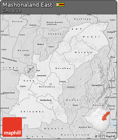Silver Style Map of Mashonaland East