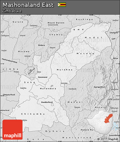 Silver Style Map of Mashonaland East