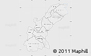 Silver Style Map of Mashonaland East, single color outside