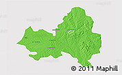 Political 3D Map of Marondera, cropped outside