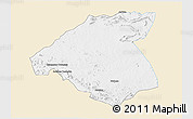 Classic Style 3D Map of Mudzi, single color outside