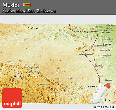 Physical 3D Map of Mudzi