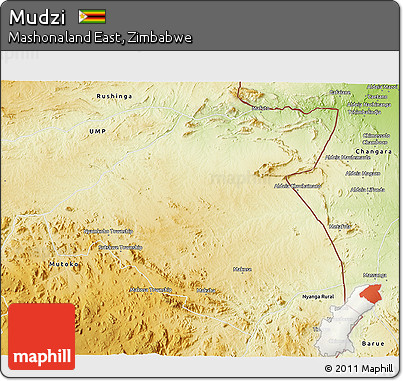 Physical 3D Map of Mudzi