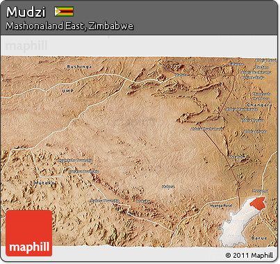 Satellite 3D Map of Mudzi