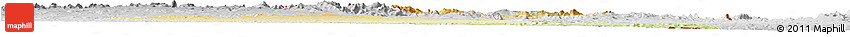 Physical Horizon Map of Mudzi, lighten, desaturated
